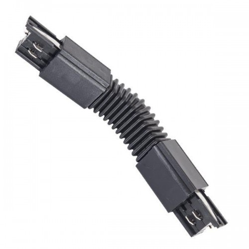 Σύνδεσμος Γωνία Σπιράλ Τριφασικής Ράγας 4 Καλωδίων Λευκός ή Μαύρος Eurolamp