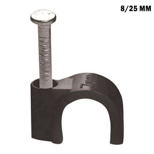 Στερεωτικά Καρφιά Ρόκα 8/25 ΜΜ ΜΑΥΡΟ 100 ΤΕΜ - Eurolamp