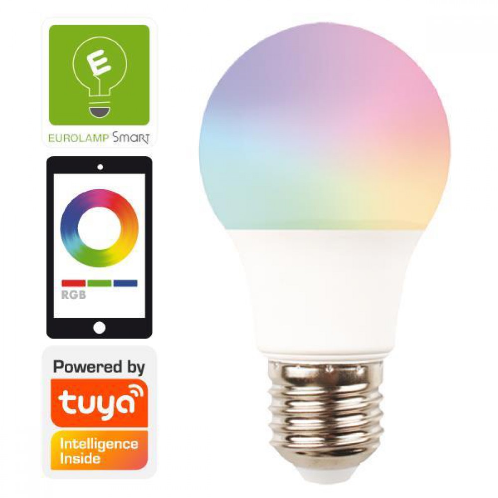 Λάμπα LED SMART WIFI 9W E27 220-240V TUYA - RGBW Eurolamp