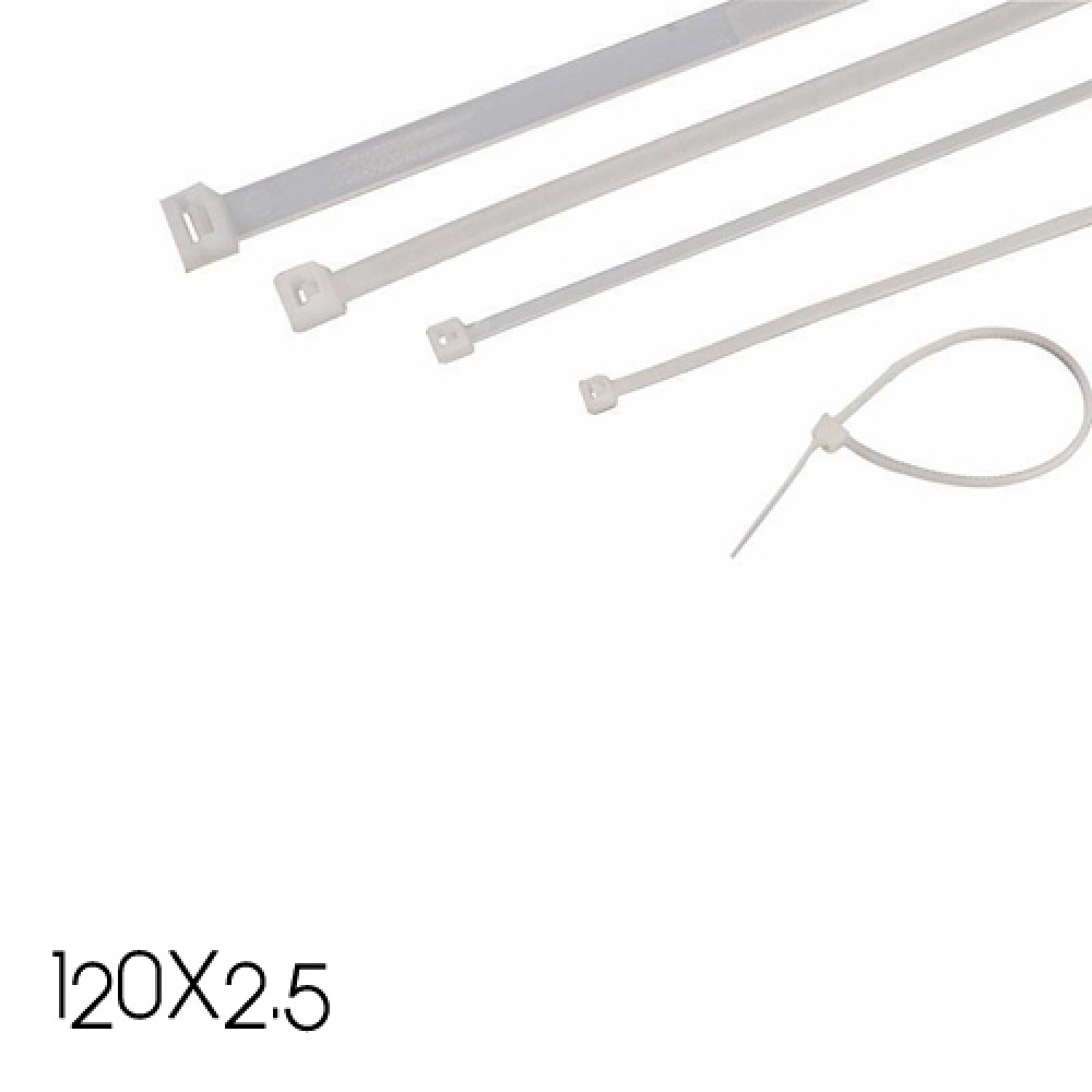 Δεματικά Καλωδίων 120X2.5 Λευκά ή Μαύρα Eurolamp