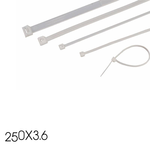 Δεματικά Καλωδίων 250X3.6 Λευκά ή Μαύρα Eurolamp