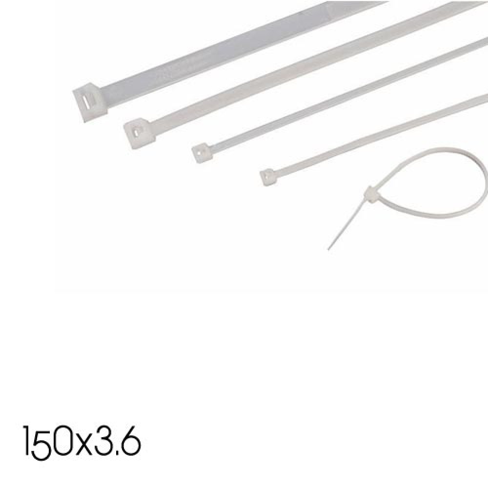 Δεματικά Καλωδίων 150X3.6 Λευκά ή Μαύρα Eurolamp