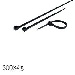 Δεματικά Καλωδίων 300X4.8 Λευκά ή Μαύρα Eurolamp