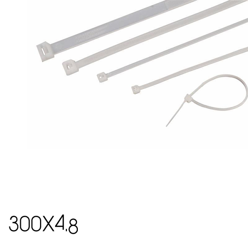 Δεματικά Καλωδίων 300X4.8 Λευκά ή Μαύρα Eurolamp