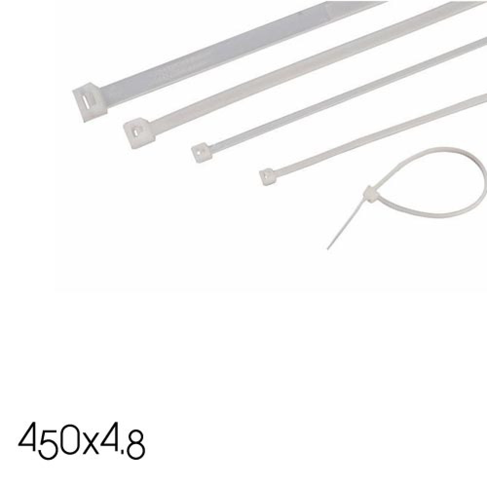 Δεματικά Καλωδίων 450X4.8 Λευκά ή Μαύρα Eurolamp