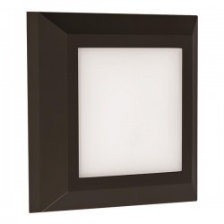 LED Φωτιστικό Τοίχου Slim Σε Μαύρο 3W IP65 230V 125X125MM Eurolamp