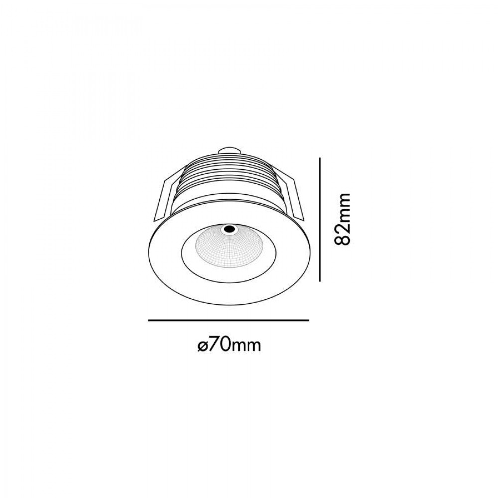 LED Χωνευτό Σποτ Στρογγυλό Λευκό IP65 7W CLEAR - FARO