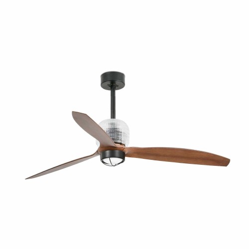 Ανεμιστήρας Με Ατσάλινο DC Μοτέρ Μαύρος Με Ξύλινα Φτερά Με LED Φως 16W DECO FAN FARO