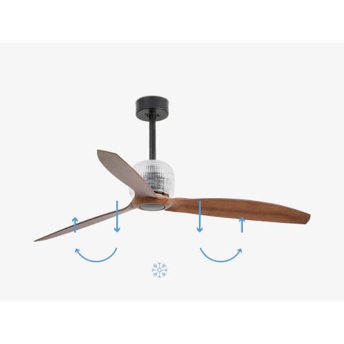 Ανεμιστήρας Με Ατσάλινο DC Μοτέρ Μαύρος Με Ξύλινα Φτερά DECO FAN FARO