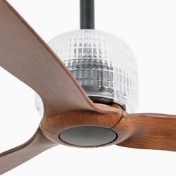 Ανεμιστήρας Με Ατσάλινο DC Μοτέρ Μαύρος Με Ξύλινα Φτερά SMART DECO FAN FARO