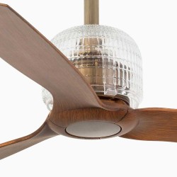 Ανεμιστήρας Με Ατσάλινο DC Μοτέρ Χρυσός Με Ξύλινα Φτερά SMART DECO FAN FARO