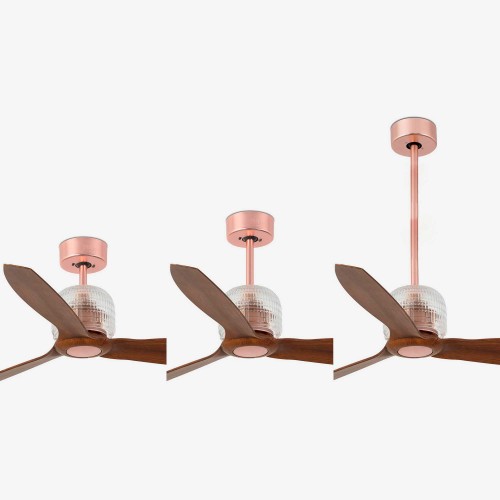 Ανεμιστήρας Με Ατσάλινο DC Μοτέρ Χάλκινος Με Ξύλινα Φτερά SMART DECO FAN FARO