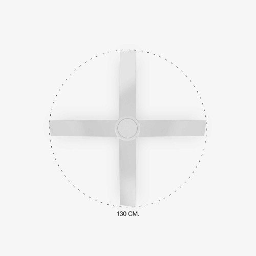 Ανεμιστήρας Με Ατσάλινο DC Μοτέρ Σε Λευκό Και ABS Λευκές Λεπίδες Με LED Φως 19W IP44 SMART TYPHOON FARO