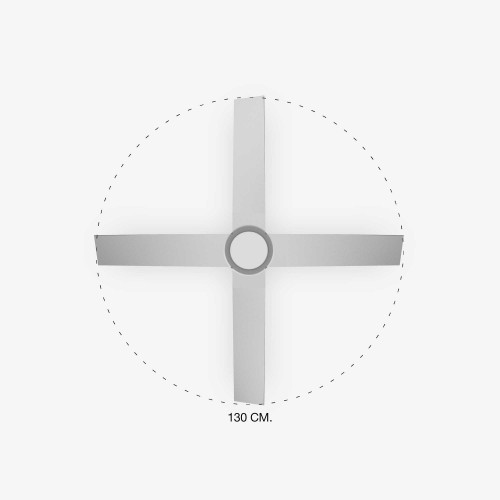 Ανεμιστήρας Με Ατσάλινο DC Μοτέρ Σε Γκρι Και ABS Γκρι Λεπίδες Με LED Φως 19W IP44 TYPHOON FARO