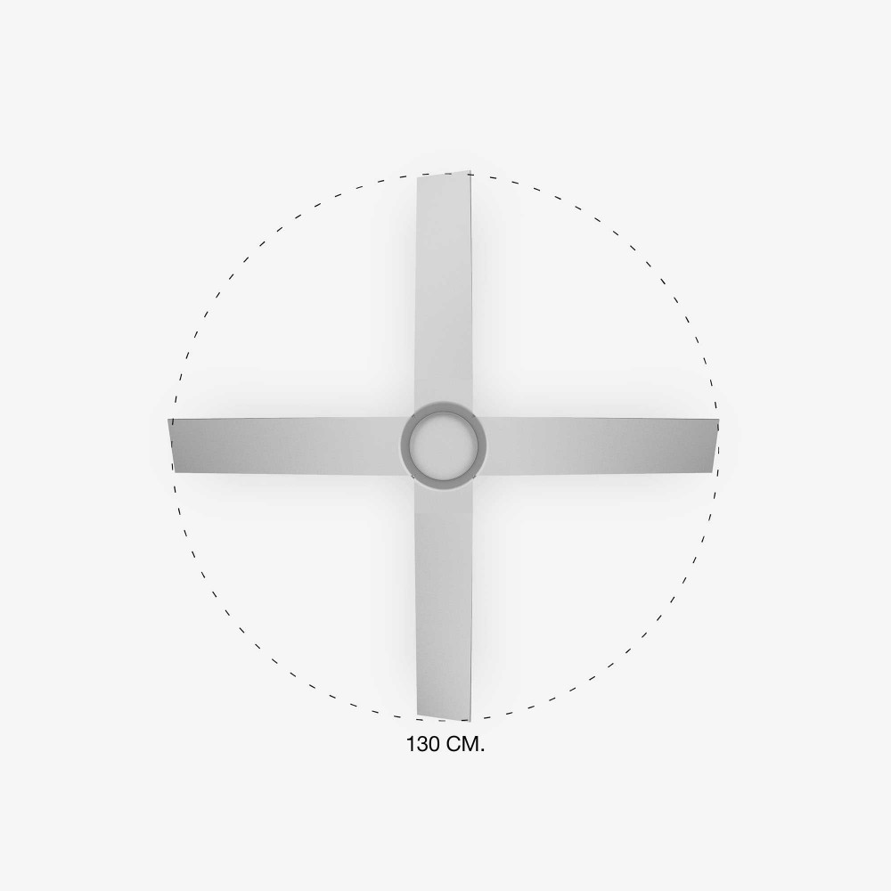 Ανεμιστήρας Με Ατσάλινο DC Μοτέρ Σε Γκρι Και ABS Γκρι Λεπίδες IP44 TYPHOON FARO