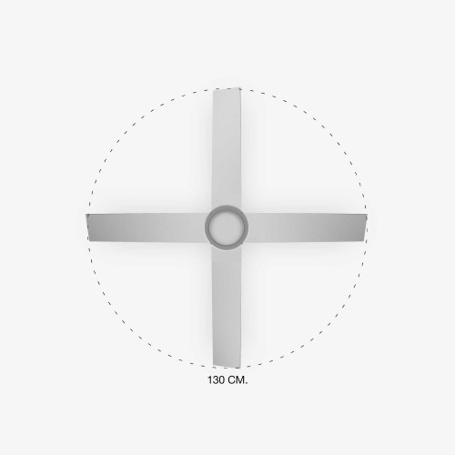 Ανεμιστήρας Με Ατσάλινο DC Μοτέρ Σε Γκρι Και ABS Γκρι Λεπίδες IP44 SMART TYPHOON FARO