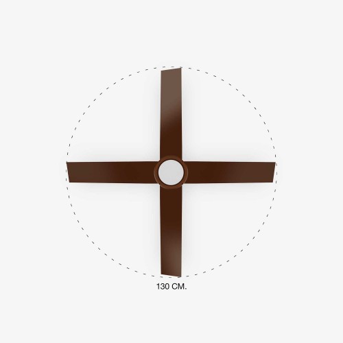 Ανεμιστήρας Με Ατσάλινο DC Μοτέρ Σε Καφέ Και ABS Καφέ  Λεπίδες Με LED Φως 19W IP44 SMART TYPHOON FARO