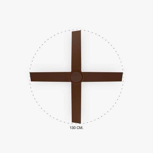 Ανεμιστήρας Με Ατσάλινο DC Μοτέρ Σε Καφέ Και ABS Καφέ Λεπίδες IP44 SMART TYPHOON FARO