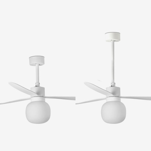 Ανεμιστήρας Με Ατσάλινο Μοτέρ Και Λεπίδες Από ABS Με LED Φως 20W - Λευκός AMELIA L BALL FARO