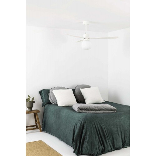 Ανεμιστήρας Με Ατσάλινο Μοτέρ Και Λεπίδες Από ABS Με LED Φως 20W - Λευκός AMELIA L BALL FARO