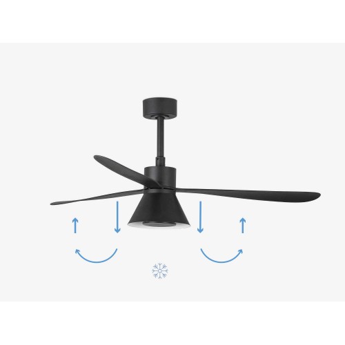 Ανεμιστήρας Με Ατσάλινο Μοτέρ Και Λεπίδες Από ABS Με LED CCT Φως 20W - Μαύρος SMART AMELIA FARO