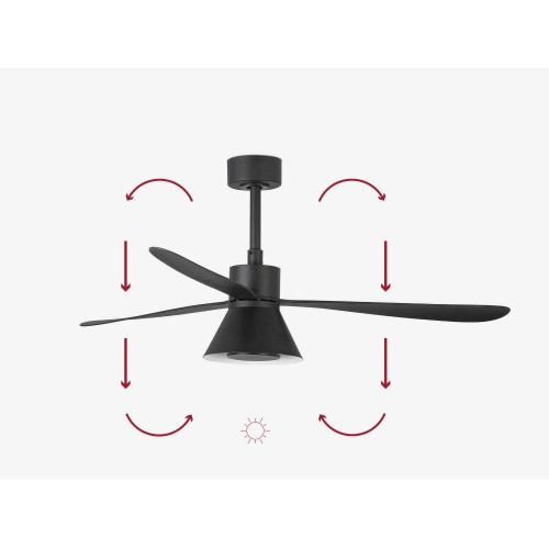 Ανεμιστήρας Με Ατσάλινο Μοτέρ Και Λεπίδες Από ABS Με LED CCT Φως 20W - Μαύρος SMART AMELIA FARO
