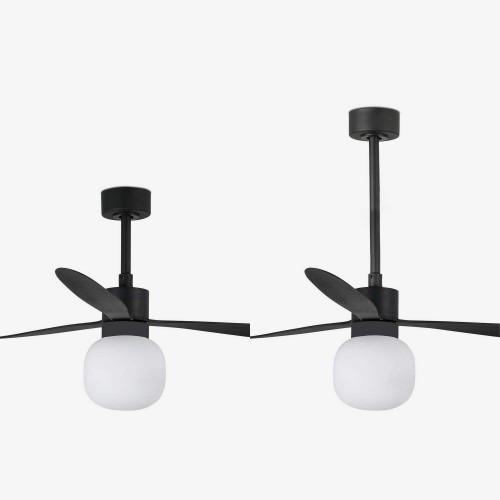 Ανεμιστήρας Με Ατσάλινο Μοτέρ Και Λεπίδες Από ABS Με LED Φως 20W - Μαύρος AMELIA L BALL FARO