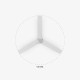 Ανεμιστήρας Οροφής Μεταλλικός Λευκό Με Τρεις Λεπίδες Ø1300mm Με Φως LED 18W - PUNT M - FARO