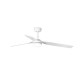 Ανεμιστήρας Οροφής Μεταλλικός Λευκό Με Τρεις Λεπίδες Ø1300mm Με Φως LED 18W - PUNT M - FARO