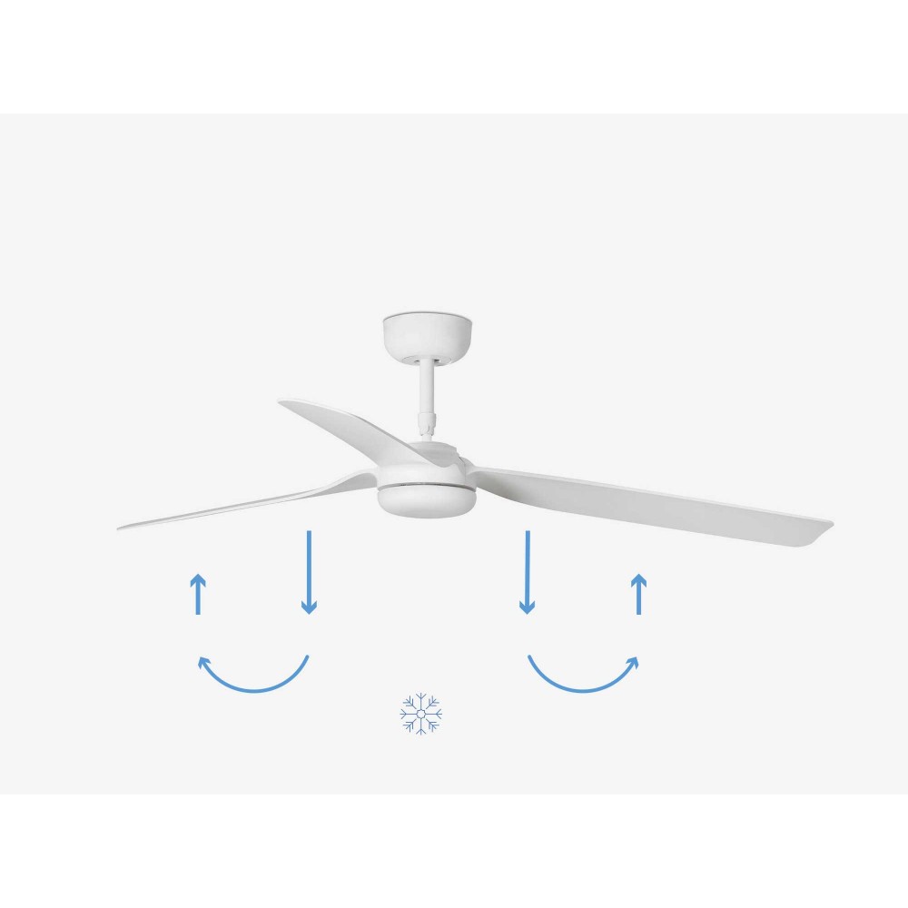 Ανεμιστήρας Οροφής Μεταλλικός Λευκός Με Τρεις Λεπίδες Ø1300mm - PUNT M - FARO