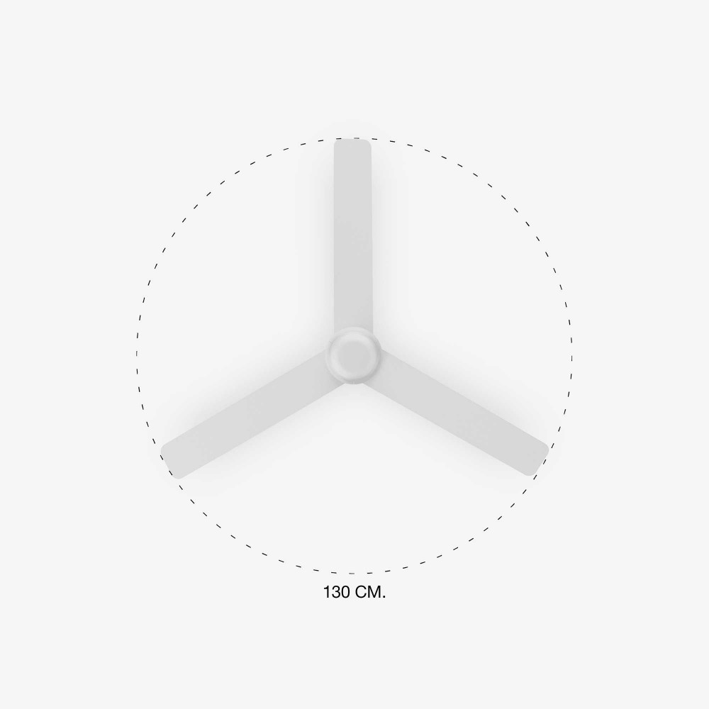 Ανεμιστήρας Οροφής Μεταλλικός Λευκός Με Τρεις Λεπίδες Ø1300mm - PUNT M - FARO