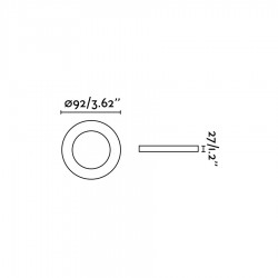Χωνευτό Σποτ Ρυθμιζόμενο Στρογγυλό Μαύρο 1xGU10 RADÓN R - FARO