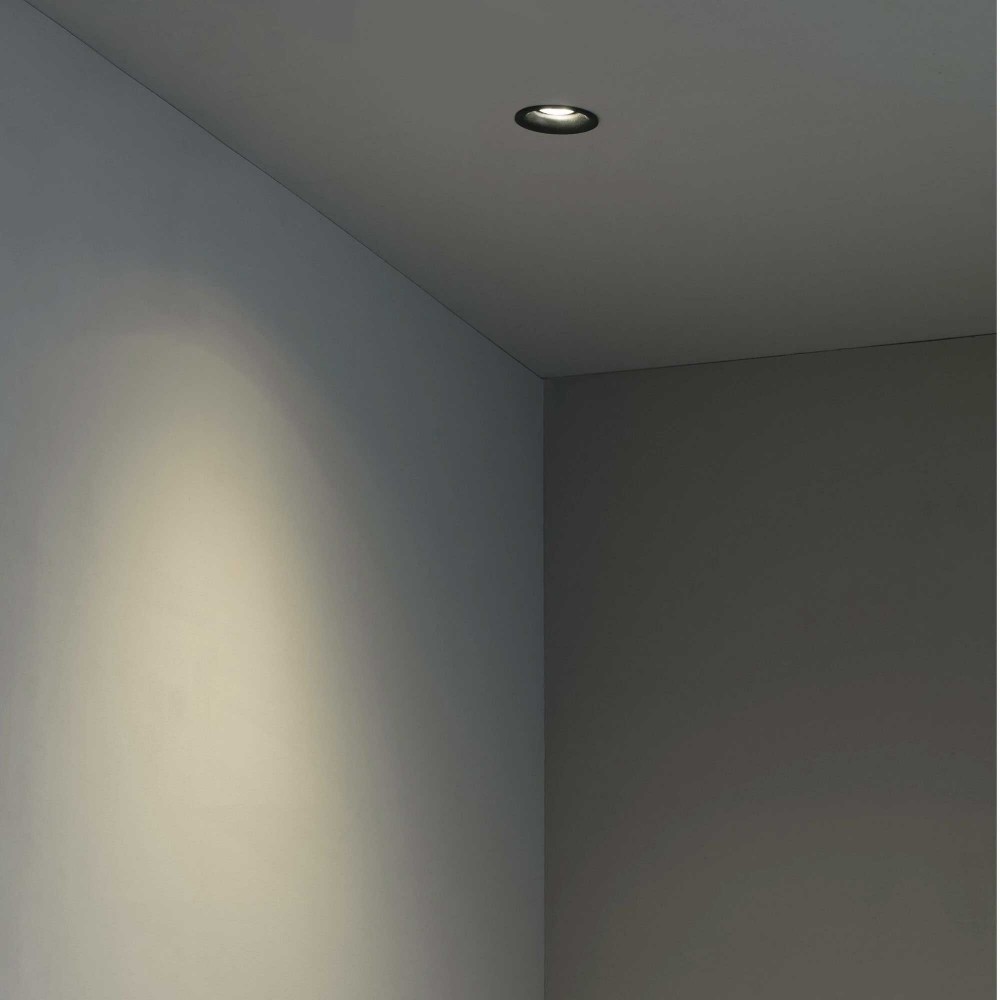 Χωνευτό Σποτ Στρογγυλό Μαύρο 1xGU10 NEÓN R - FARO