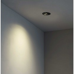 Χωνευτό Σποτ Ρυθμιζόμενο Στρογγυλό Μαύρο 1xGU10 ARGÓN R - FARO