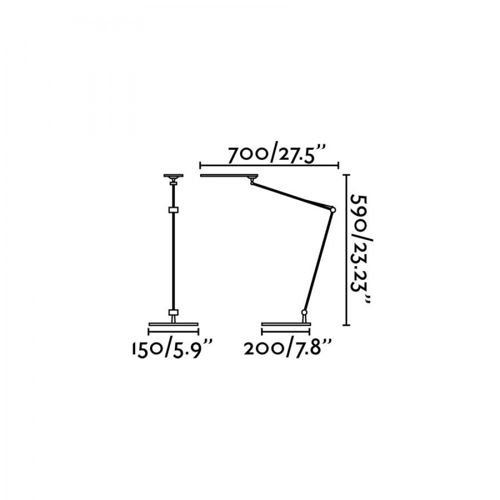 LED Φωτιστικό Γραφείου Μαύρο 5W 3000K ITO FARO