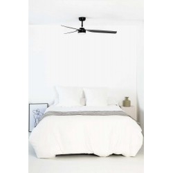 Smart Ανεμιστήρας Οροφής Μεταλλικός Μαύρος Με Τρεις Λεπίδες Ø1300mm Με Φως LED 18W Και Wifi - PUNT M - FARO