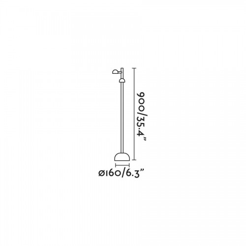 LED Φωτιστικό Εξωτερικού Χώρου Στήλος Μαύρος 90cm 10W IP65 BROT - FARO