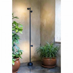 LED Φωτιστικό Εξωτερικού Χώρου Στήλος Μαύρος Portable Με Καλώδιο 1,8m - 180cm 21W IP65 BROT - FARO