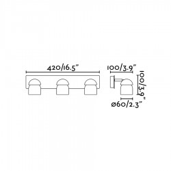Φωτιστικό Σποτ Τρίφωτο Σε Μαύρο 3x GU10 COCO - FARO