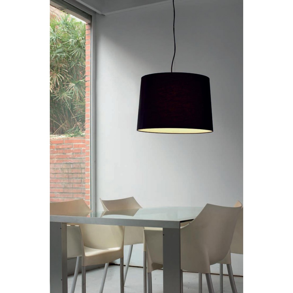 Κρεμαστό Φωτιστικό Μεταλλικό Με Υφασμάτινο Καπέλο Σε Τρία Χρώματα ø400 1xE27 CONGA - FARO