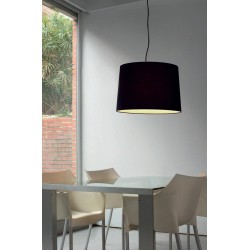 Κρεμαστό Φωτιστικό Μεταλλικό Με Υφασμάτινο Καπέλο Σε Τρία Χρώματα ø400 1xE27 CONGA - FARO