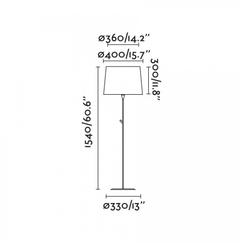 Φωτιστικό Δαπέδου Μεταλλικό Με Υφασμάτινο Καπέλο Σε Μπεζ Χρώμα 1xE27 CONGA - FARO