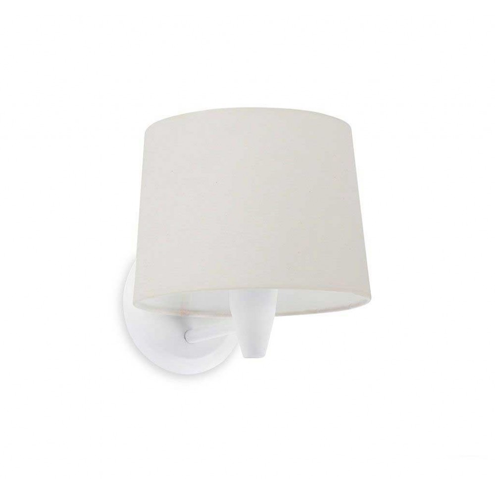 Απλίκα Μεταλλική Με Υφασμάτινο Καπέλο Σε Μπεζ Χρώμα 1xE27 CONGA - FARO