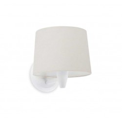 Απλίκα Μεταλλική Με Υφασμάτινο Καπέλο Σε Μπεζ Χρώμα 1xE27 CONGA - FARO