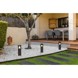 Κολωνάκι Εξωτερικού Χώρου Από Αλουμίνιο Και Γυαλί Σε Διάφορα Χρώματα 40cm 1xE27 15W IP65 KILA FARO