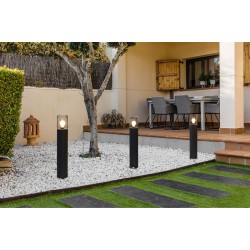 Κολωνάκι Εξωτερικού Χώρου Από Αλουμίνιο Και Γυαλί Σε Μελί Χρώμα 70cm 1xE27 15W IP65 KILA FARO