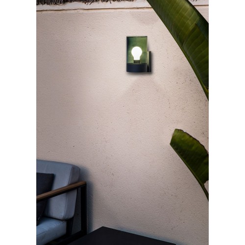 Απλίκα Εξωτερικού Χώρου Από Αλουμίνιο Και Γυαλί Σε Διάφορα Χρώματα 1xE27 15W IP65 KILA FARO