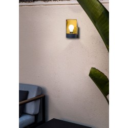 Απλίκα Εξωτερικού Χώρου Από Αλουμίνιο Και Γυαλί Σε Διάφορα Χρώματα 1xE27 15W IP65 KILA FARO