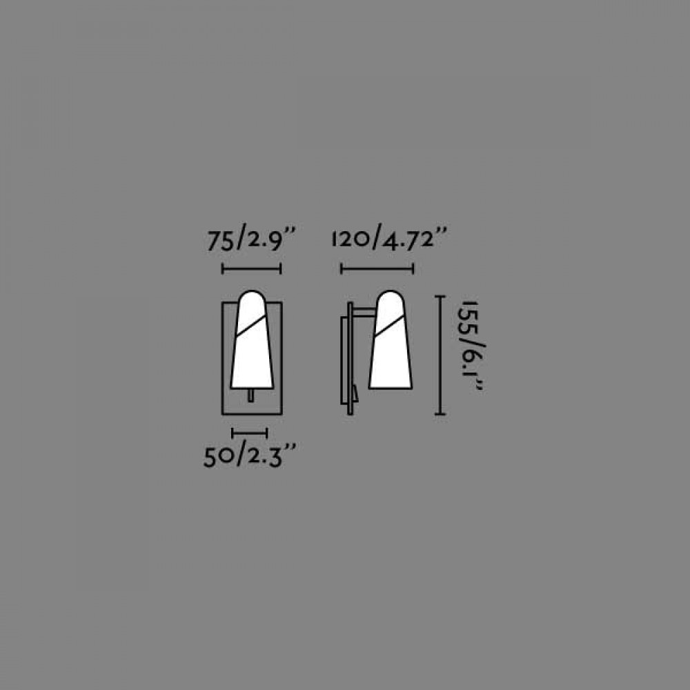 LED Επιτοιχό Φωτιστικό Μονόφωτο Σε Μαύρο Χρώμα 4.5W LAO - FARO