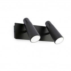 LED Επιτοιχό Φωτιστικό Δίφωτο Σε Μαύρο Χρώμα 2x4.5W LAO - FARO